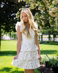 Cameron Short White Layered Dress